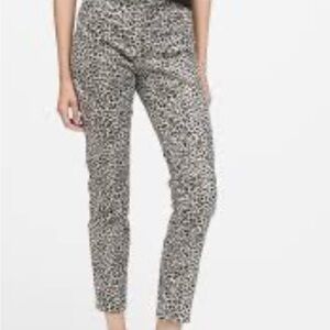 Banana Republic Animal Print Metallic Pants